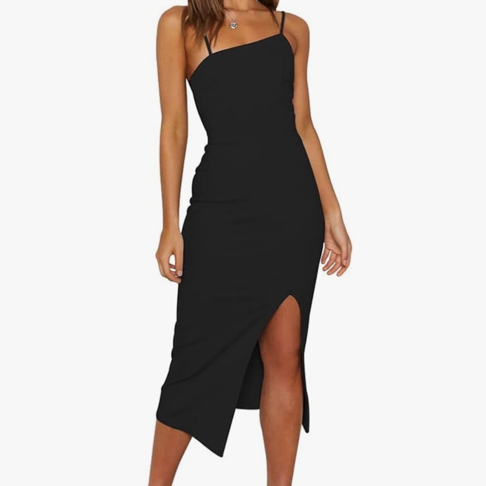 OWIN Spaghetti Strap Split Midi Dress - XS